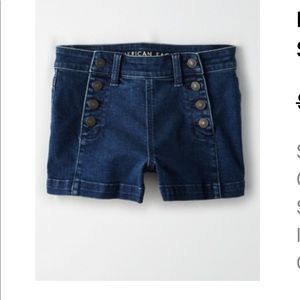 Ae  High waisted sailor denim shorts